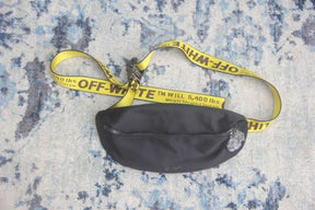 Off White Binder Nylon Waist Fannypack Track Belt Bag With Dust Bag (1955) Black