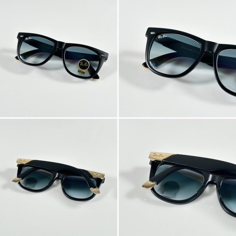 Rayban 2140 Gold Black Blue (GLASS)