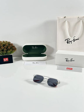 Rayban 04 Ice Black Red Tip