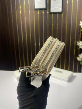 Karl lagerfeld double zipper ladies wallet with box(ks005 apricot)