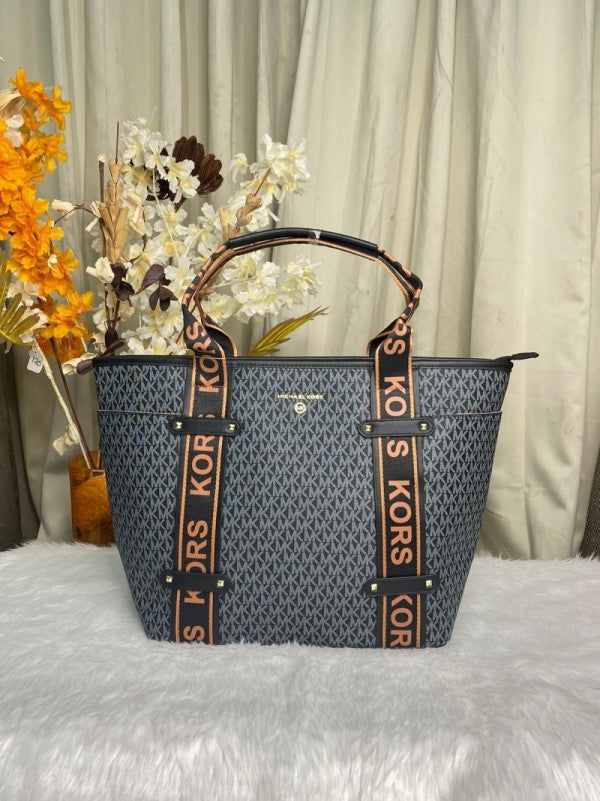 Michael  Kors  Maeve  Monogram Print  Tote  Bag  With  Dust  Bag  (Black  22314)