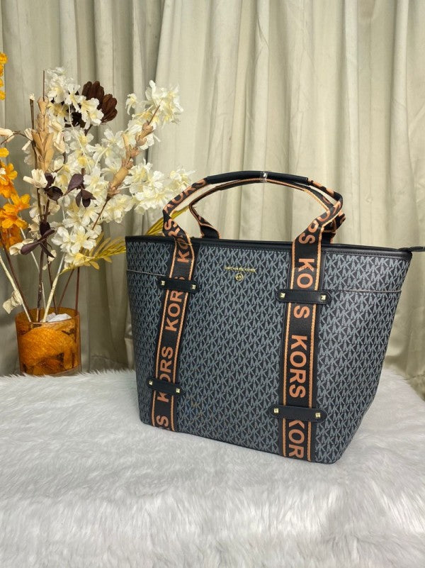 Michael  Kors  Maeve  Monogram Print  Tote  Bag  With  Dust  Bag  (Black  22314)