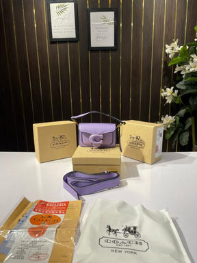 Coach  tabby  mini  monogram  with  og  box(purple)