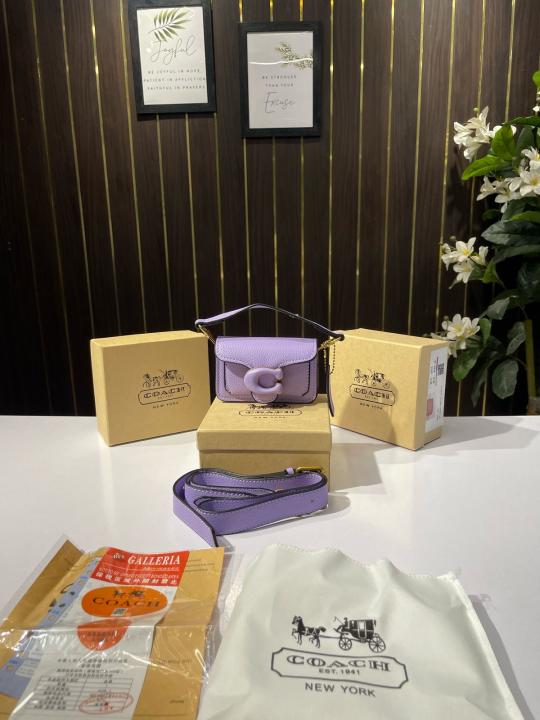 Coach  tabby  mini  monogram  with  og  box(purple)