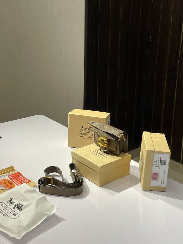 Coach  tabby  mini  monogram  with  og  box(brown)