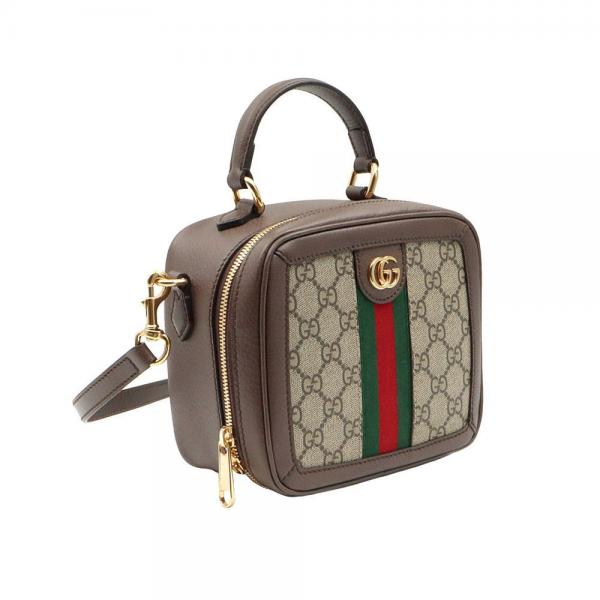 Gucc  i Brown Leather Ophidia Mini Top Handle 2WAY Bag with magnet box 379