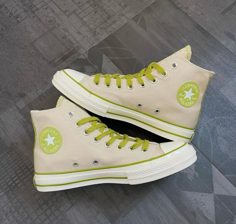 converssee chuck taylor high green cream