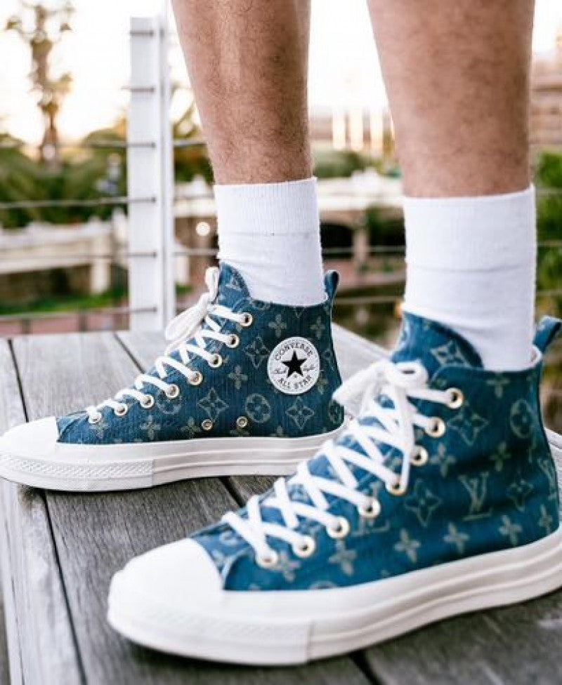 louiss vuitton x chuck 70 white denim