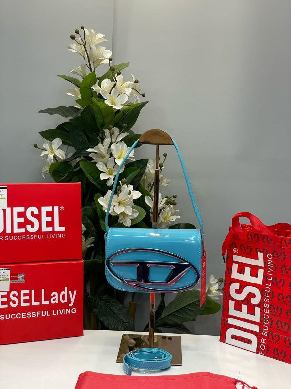 Diesel  1DR  Shoulder  Bag  With  OG  Box  &  Dust  Bag  &  Extra  Shoulder  Strap  (Blue)