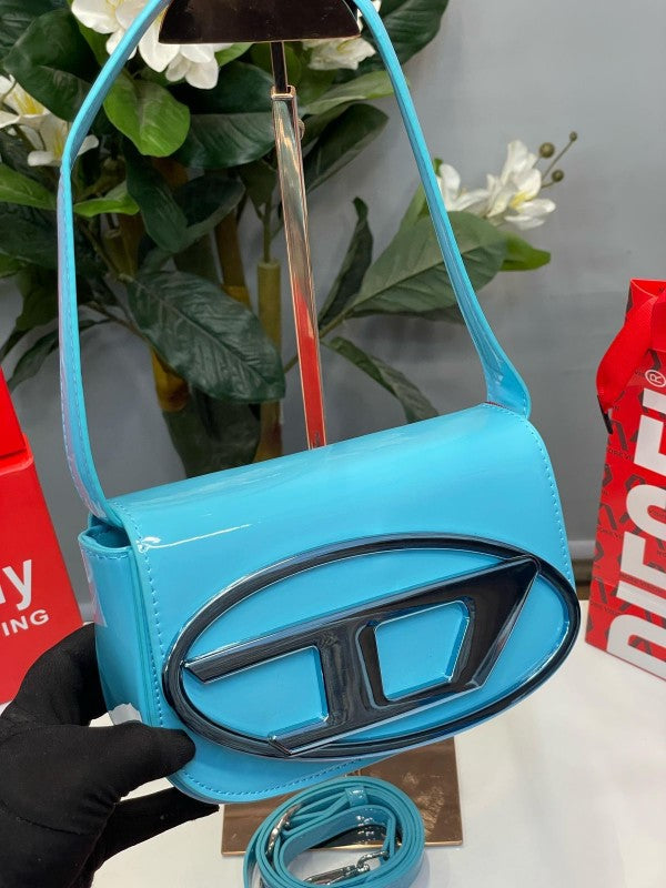 Diesel  1DR  Shoulder  Bag  With  OG  Box  &  Dust  Bag  &  Extra  Shoulder  Strap  (Blue)