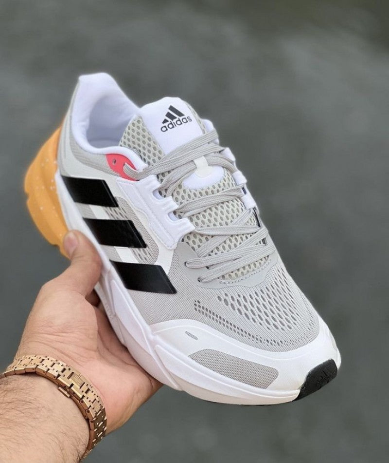 adistar running grey one carbon flash orange