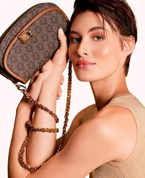 Michael  Kors  Small  Mila  Cross  Body  Bag  With  OG  Box  &  Dust  Bag  Coffee  Brown  20236