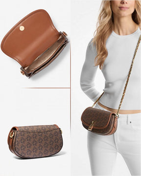 Michael  Kors  Small  Mila  Cross  Body  Bag  With  OG  Box  &  Dust  Bag  Coffee  Brown  20236
