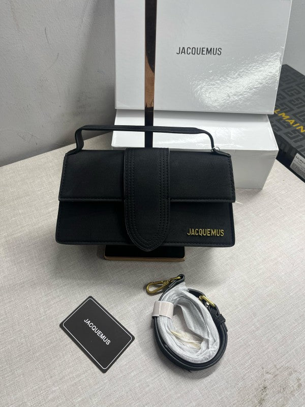 Jacquemus Suede LE Bambino Long Apricot With Sling Strap OG Box & Dust Bag (6828 Black)