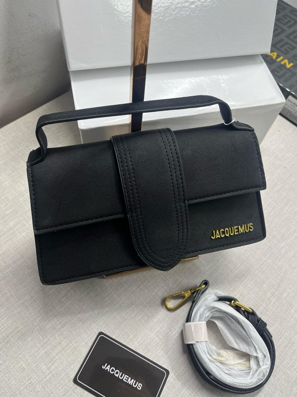 Jacquemus Suede LE Bambino Long Apricot With Sling Strap OG Box & Dust Bag (6828 Black)