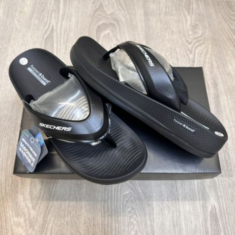 Skecher.s.hyper burst simplex all black slide.