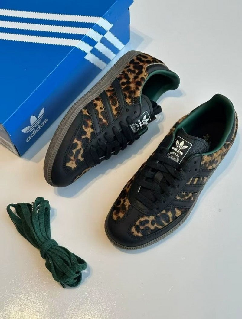 Adida ss Samba OG Black Green Leopard 139