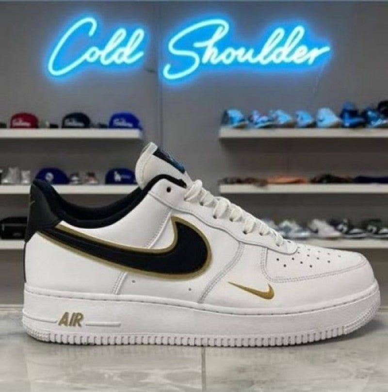 Nikee Airforce 1 LV8 Metallic Double Gold Swoosh