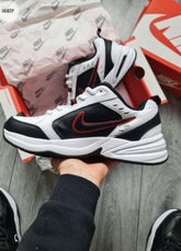 NikeAir Monarch IV Training Shoe White Black Varsity Red