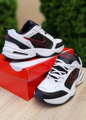 NikeAir Monarch IV Training Shoe White Black Varsity Red