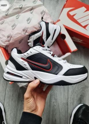NikeAir Monarch IV Training Shoe White Black Varsity Red