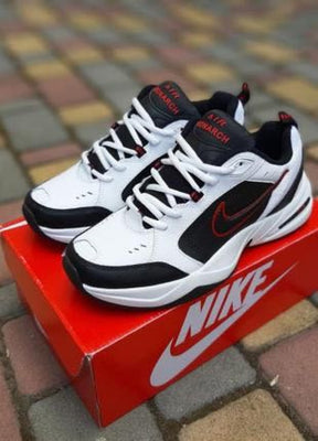 NikeAir Monarch IV Training Shoe White Black Varsity Red