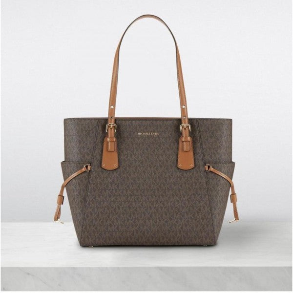 Michael  kors voyager tote bag with dust bag (616 coffe brown)