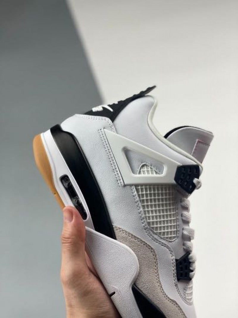 Nikee Air Jordan 4 SB White and Black Semi UA