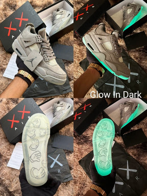 Nikee Air Jordan Retro 4 Kaws Grey Semi UA