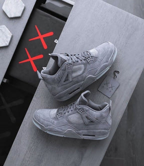 Nikee Air Jordan Retro 4 Kaws Grey Semi UA