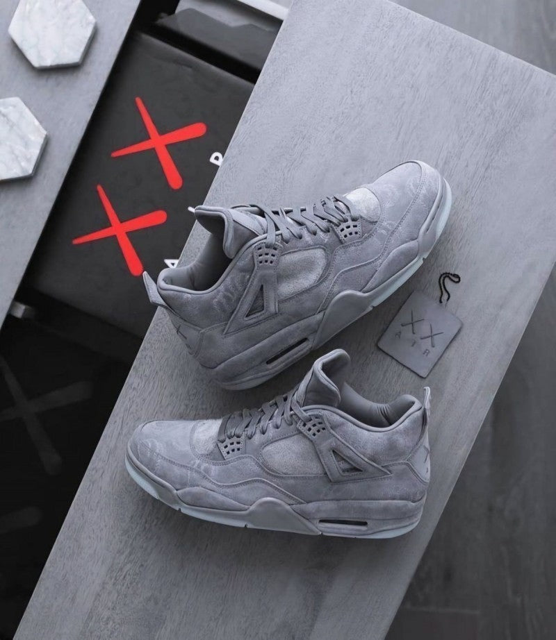 Nikee Air Jordan Retro 4 Kaws Grey Semi UA