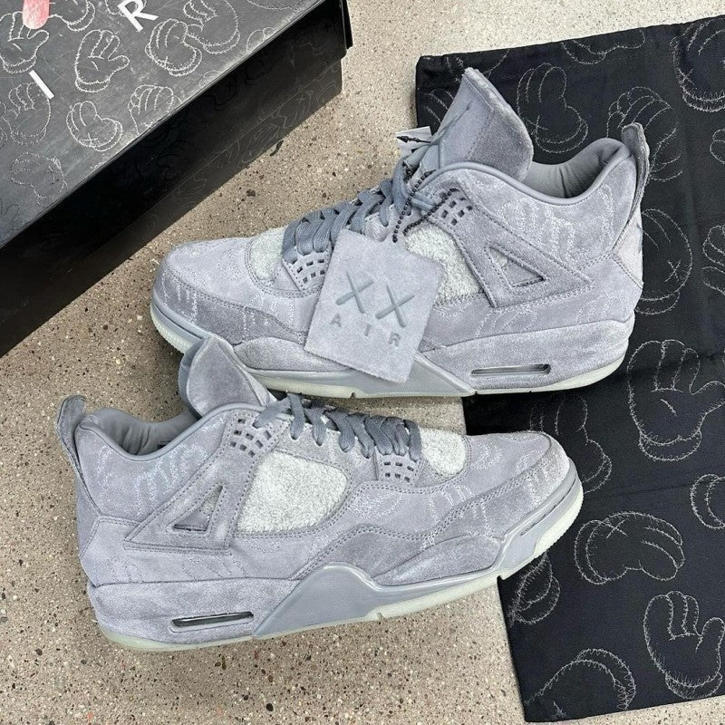 Nikee Air Jordan Retro 4 Kaws Grey Semi UA