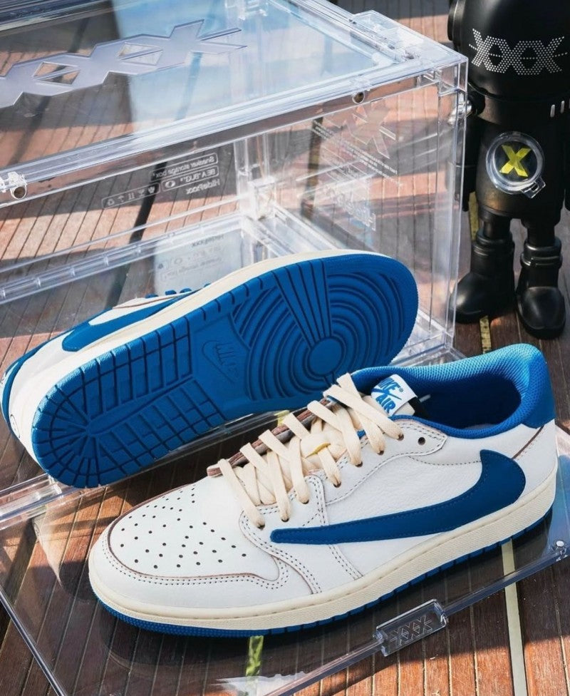 Travis Scott X Nik e Air Jordan 1 Low Fragment Heat Sneakers