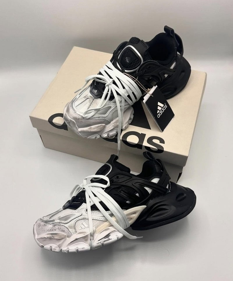 Adidass XLG Runner "Deluxe White Black" #635
