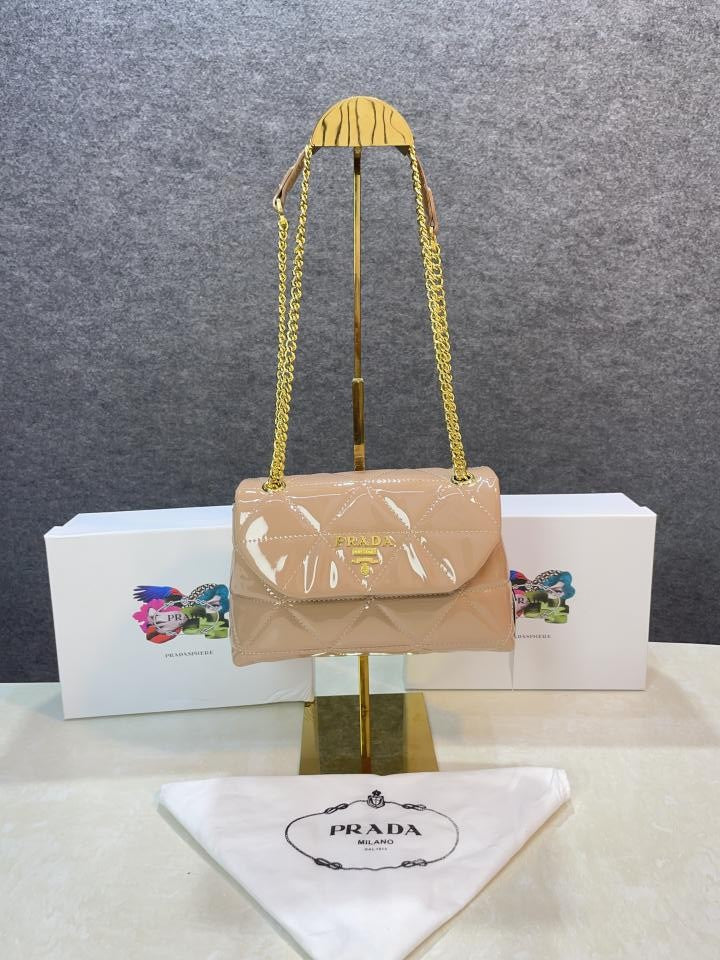 Prad  a leather spectrum shoulder bag with box 412