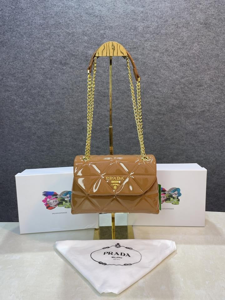 Prad  a leather spectrum shoulder bag with box 413