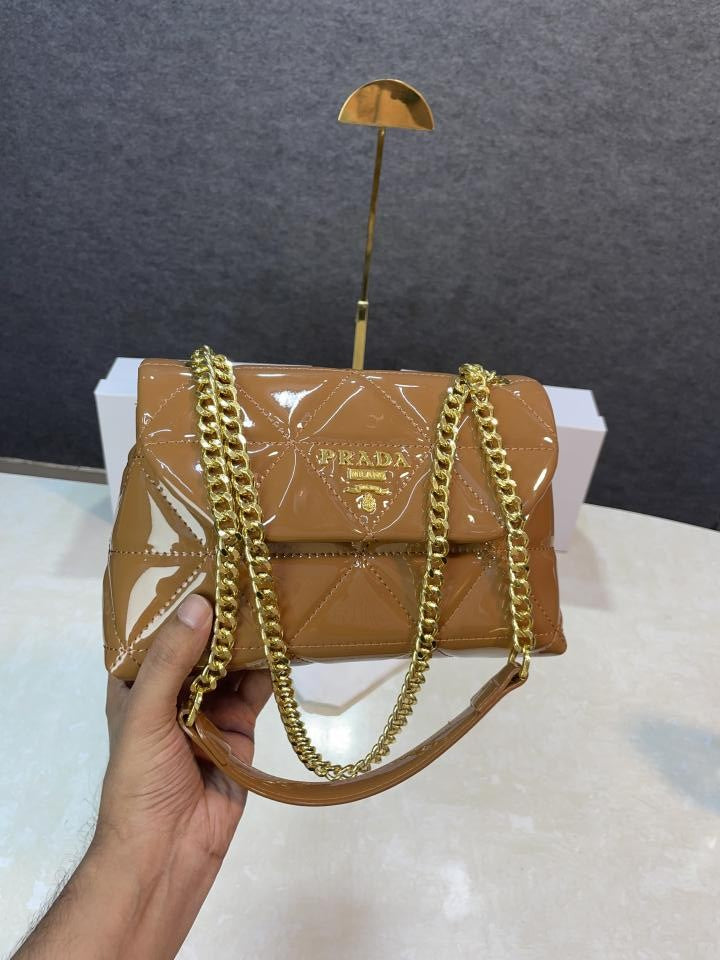 Prad  a leather spectrum shoulder bag with box 413