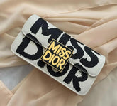 Christian Dio  r miss dio  r flap shoulderbag with extra belt  & ogbox 437