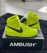 Nik ee Dunk High x Ambush Flash Lime