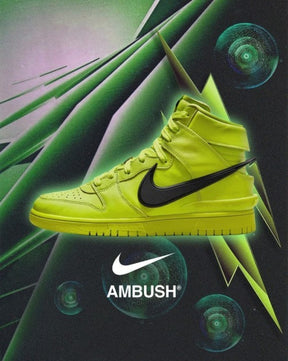 Nik ee Dunk High x Ambush Flash Lime