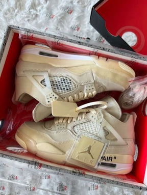 Air jordan retro 4 sail off white