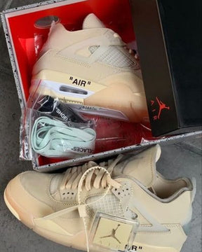 Air jordan retro 4 sail off white