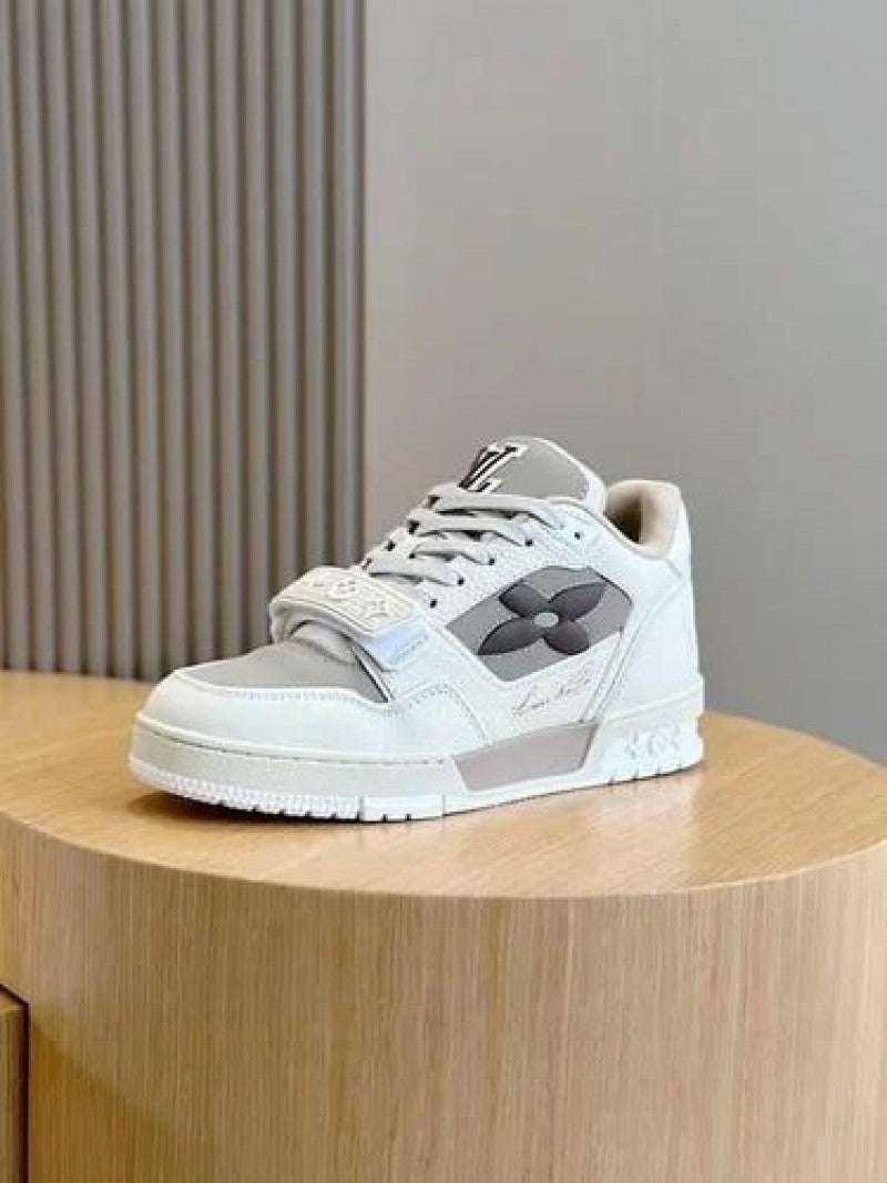 Stripe LV Trainer Monogram Flower Beige