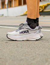 HOKA BONDI GREY WHITE