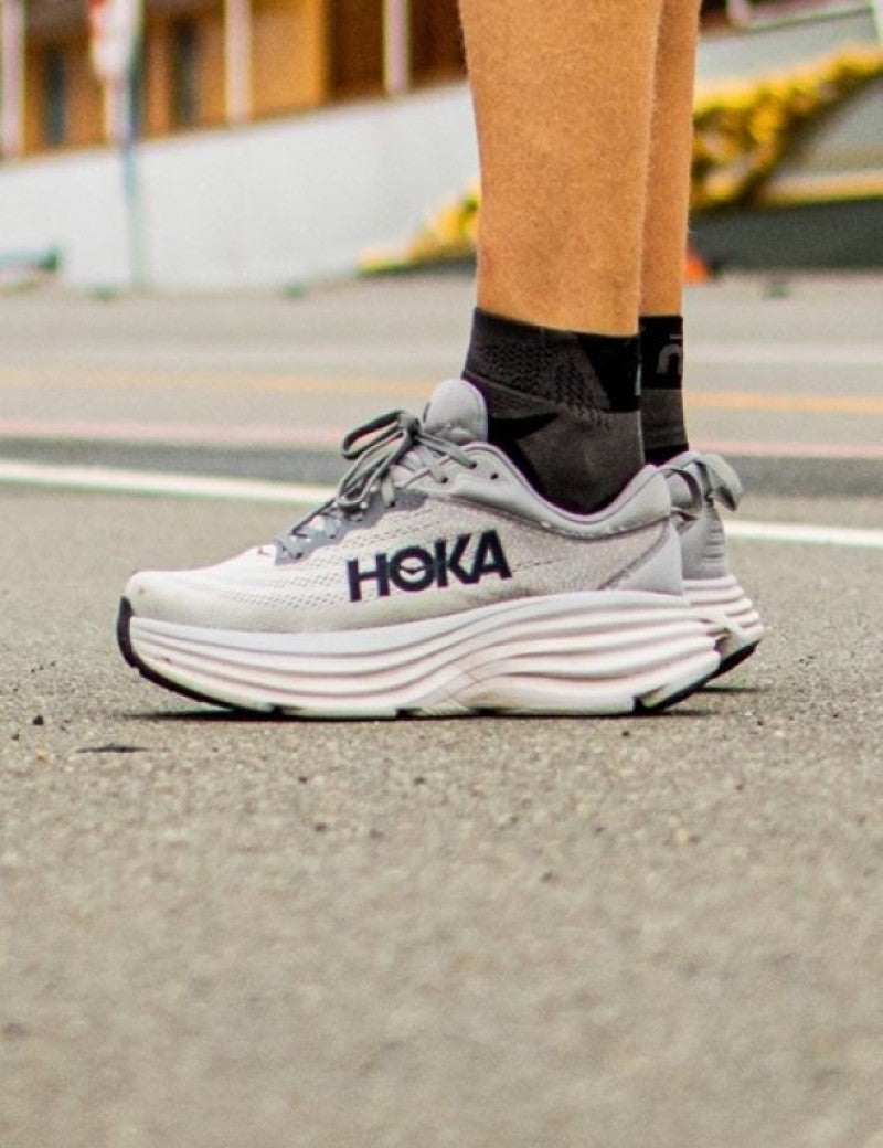HOKA BONDI GREY WHITE