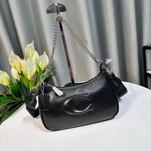 Coach  GB  Teri  Shoulder  Bag  With  Signature  Quilting  With  OG  Box  &  Dust  Bag  (CA548  Black)