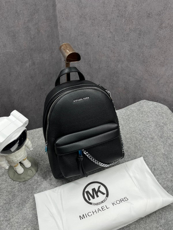 Michael  Kors  Rhea  Medium  Color Block  Black  Logo  Backpack  Black  62207