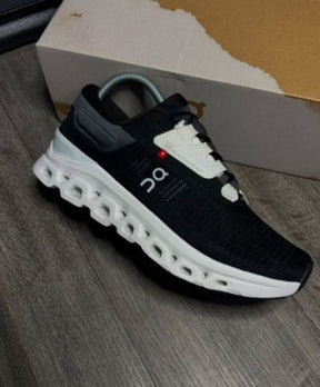 On Cloud Stratus V3 Black White Running Shoes