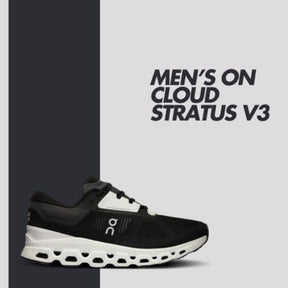 On Cloud Stratus V3 Black White Running Shoes