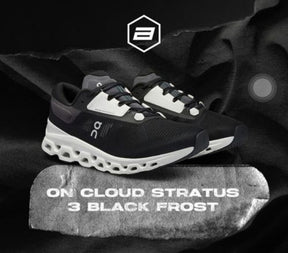 On Cloud Stratus V3 Black White Running Shoes